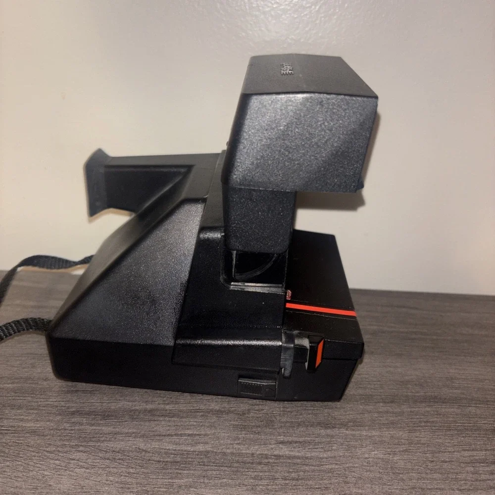 Polaroid Red Stripe One Step Flash Instant Film Camera Untested